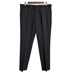 Theory Marlo pants men's 34 black gray stripe‎ stretch wool work trousers slacks